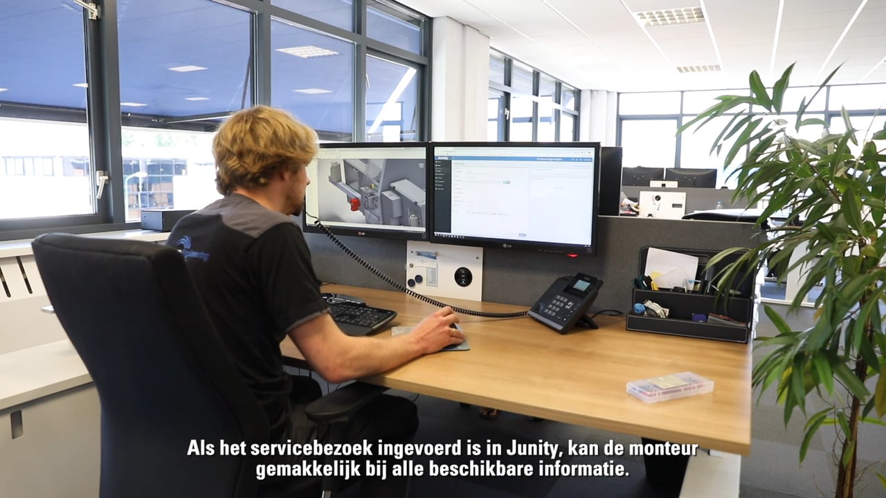 Junity bedrijfssoftware in gebruik